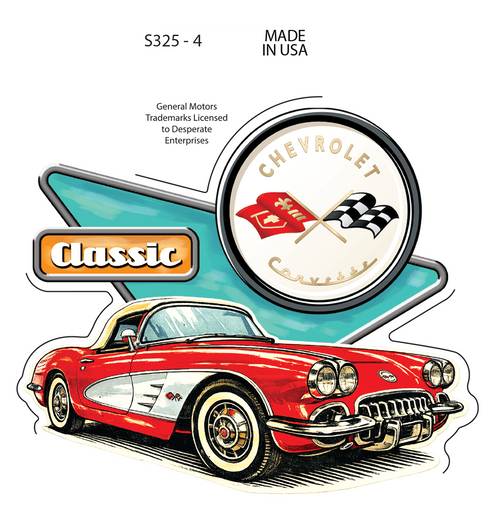 Sticker - Classic Corvette (Set of 4)