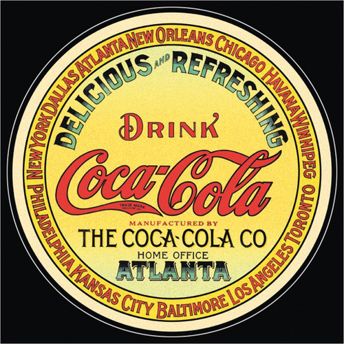 Coca-Cola COKE - Round Keg Label