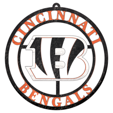 Belk NFL Cincinnati Bengals Distressed Logo Cutout Sign