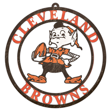 Evergreen Cleveland Browns Logo Turf Mat, Brown- 28 X 16 Inches