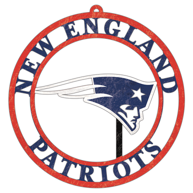 New England Patriots 12x22 Landscape Circle Sign