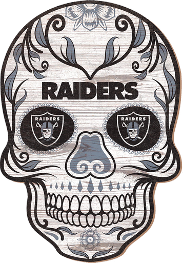 Las Vegas Raiders Skull Large Wood Sign