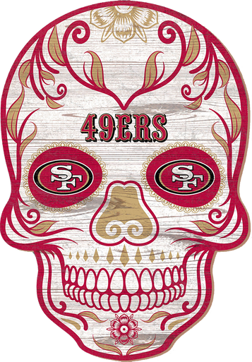 SAN FRANCISCO 49ERS SUGAR SKULL HEAD – JR'S SPORTS