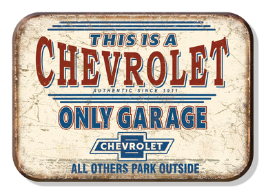 Magnet: Chevy Only Garage | Desperate Enterprises