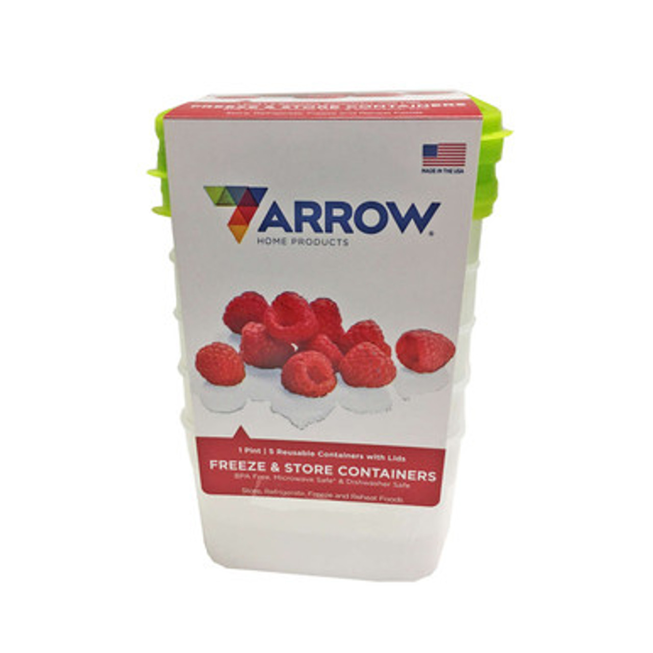 Arrow Freeze & Store 1-Quart Containers, 3-Pack