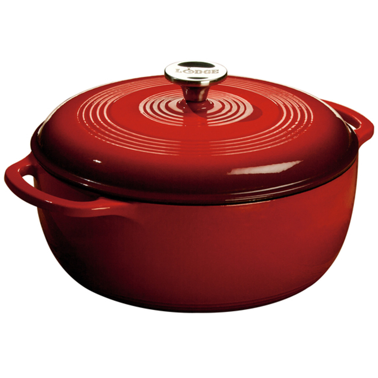 Lodge Cast Iron Dutch Oven - Red, 6 qt - Foods Co.