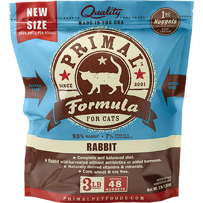 Primal Rabbit Nuggets Primal Feline Raw Frozen Nuggets Rabbit - Essex County Co-Op