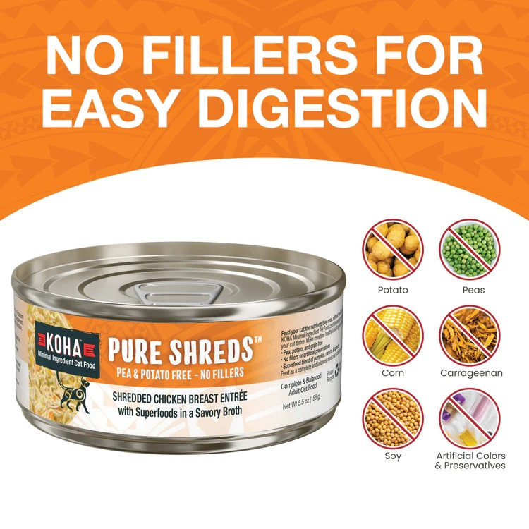 Picture of Koha Pure Shreds Shredded Chicken Breast Entrée for Cats - Essex County ...