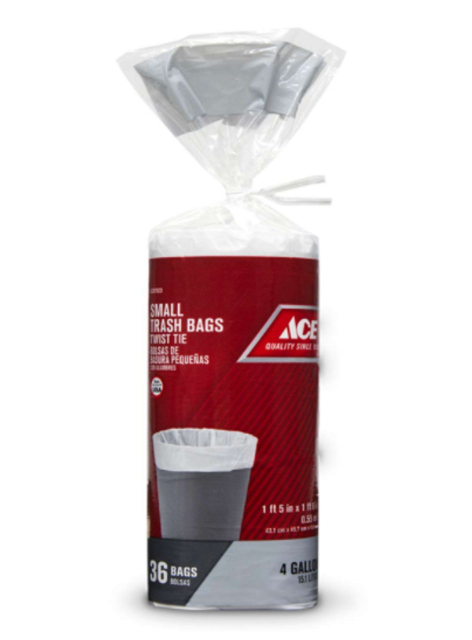 Ace 4 gal Trash Bags Twist Tie 36 pk 0.55 mil - Ace Hardware