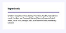 Ingredients