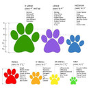 Paws Rubber Dog Boots Chart
