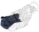 Hen Couture Denim Hen Saddle sketch