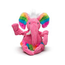 HuggleHounds Rainbow Elephant Knottie® Plush Dog Toy