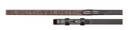 Lusso Rubberized Web Reins-Brown
