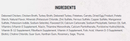 Ingredients Ingredients