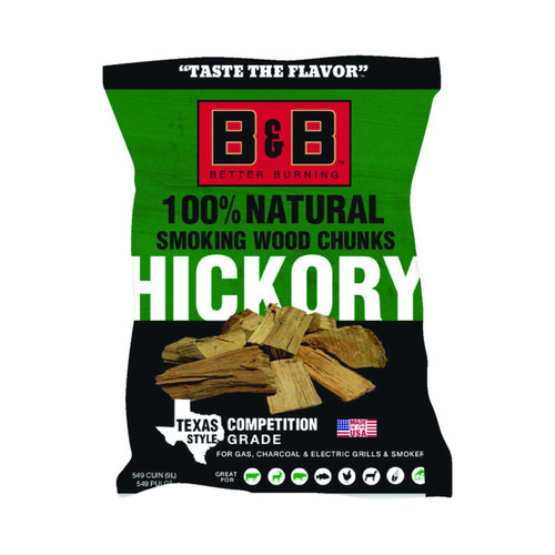 B&B Charcoal All Natural Hickory Wood Smoking Chunks - 549 cu in