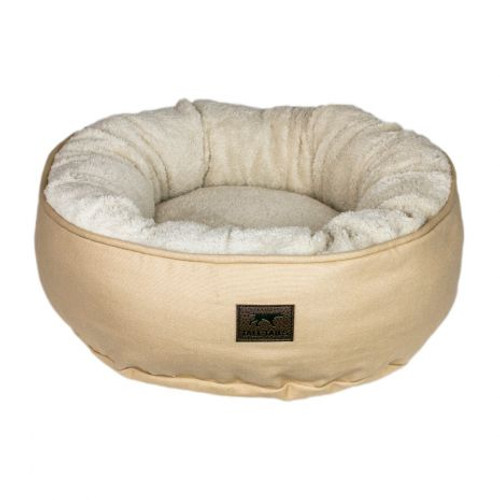 Tall Tails Dream Chaser Donut Bed Khaki - sm
