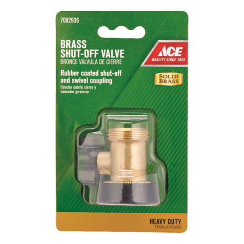 Ace Brass Threaded Male/Female Hose Shut-off Valve - 3/4 in