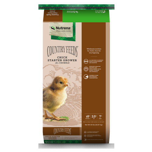Nutrena Country Feeds Chick Starter Grower 18% Crumbles