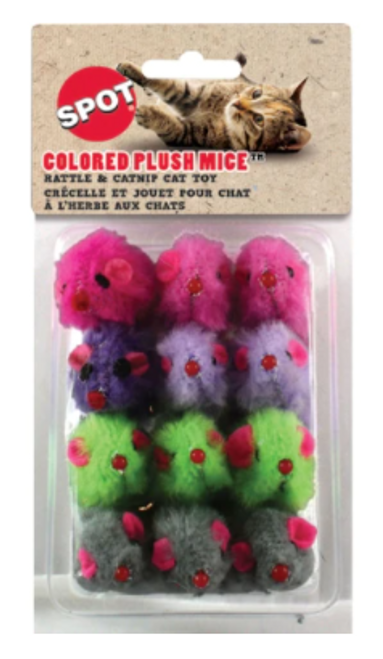 Spot Plush Mice Rattle & Catnip