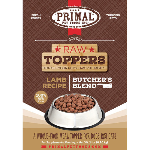Primal Butcher's Blend Raw Toppers Lamb Recipe