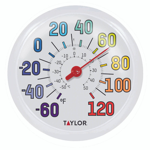 Taylor Decorative Dial Thermometer Plastic Multicolored - 13.25 in