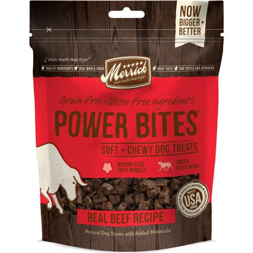 Merrick Power Bites Real Beef Recipe Dog Treats - 6 oz