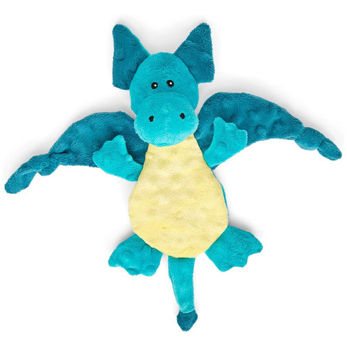 Bark Dingbert the Dragon Blue Plush Dog Toy