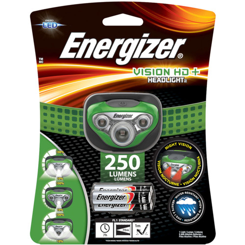 Energizer Vision HD + 250 Lumens Green LED Headlight