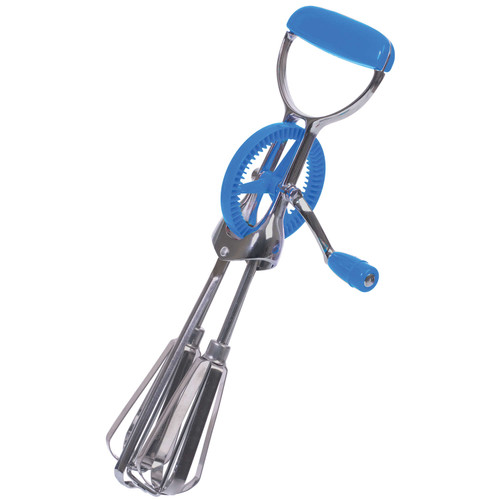 Teal Stainless Steel Hand Held Eggbeater - 12 in