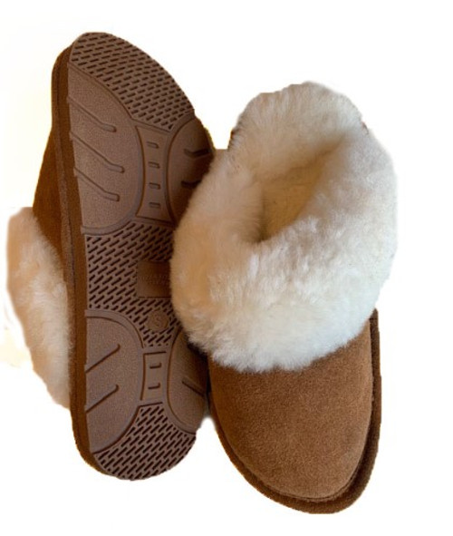 Deerfield Ladies Slip-On Scuff Slipper  chestnut