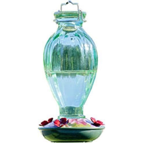 Fluted Glass Hummingbird Feeder - 20 oz