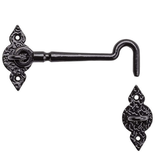 Black Steel Gate Hook - 6 in