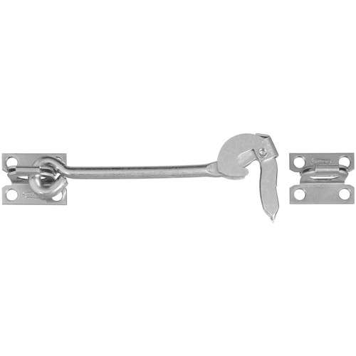 Zinc-Plated Silver Steel Safety Gate Hook - 6 in