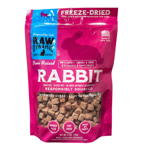 Raw Dynamic Freeze-Dried Rabbit for Cats - 5.5 oz