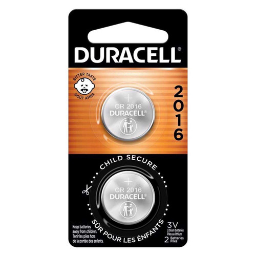 Duracell Lithium 2016 3 V 0.09 Ah Medical Battery - 2 pk