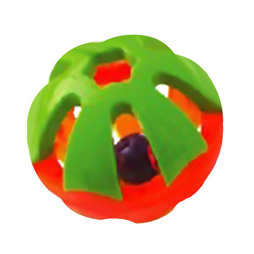 Happy Beaks Round Rattle Foot Bird Toy