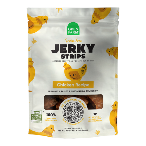 Open Farm Grain-Free Chicken Jerky Strips Dog Treats