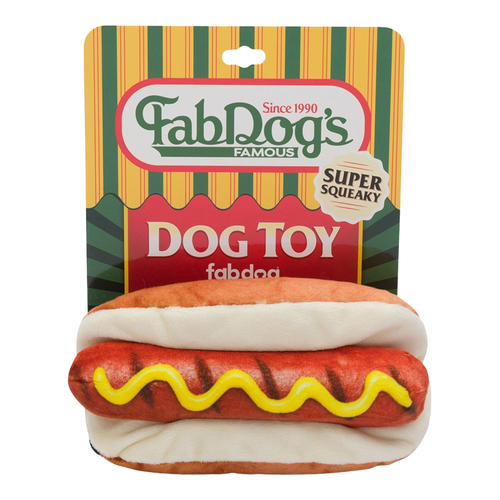 Fabdog Hot Dog Dog Toy