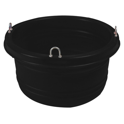 Round Feed Tub with Clips Black - 18 qt