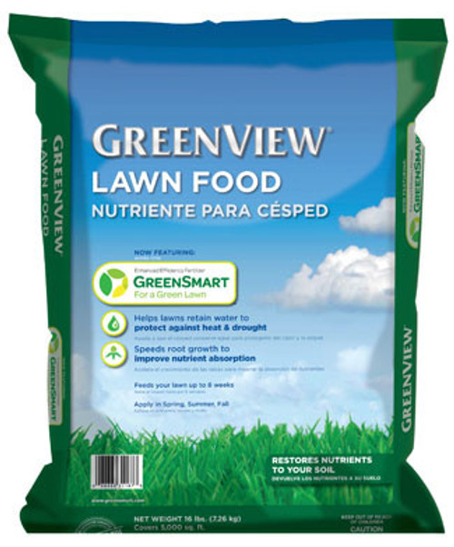Use GreenView Lawn Food with GreenSmart 22-0-4