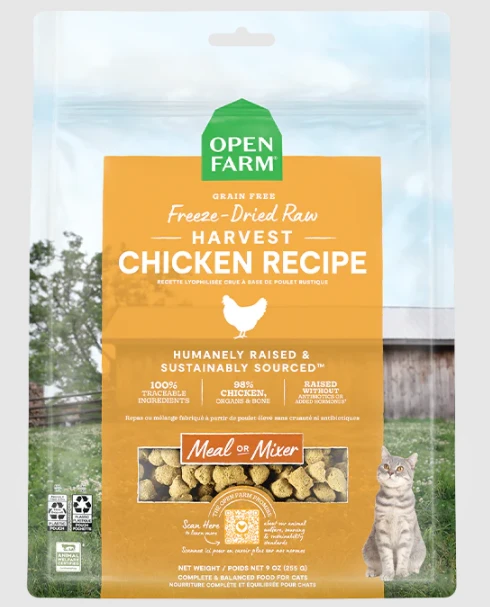 Open Farm® Harvest Chicken Freeze-Dried Raw Cat Food