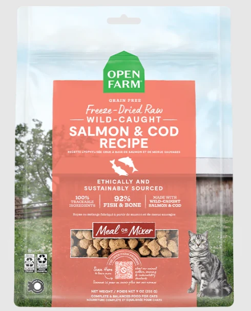 Wild-Caught Salmon & Cod Freeze-Dried Raw Cat Food