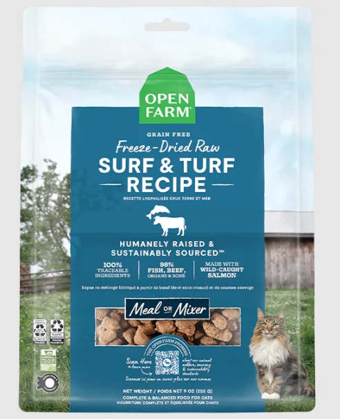 Open Farm Surf & Turf Freeze-Dried Raw Cat Food