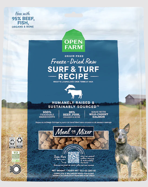 Open Farm® Surf & Turf Freeze Dried Raw Morsels for Dogs