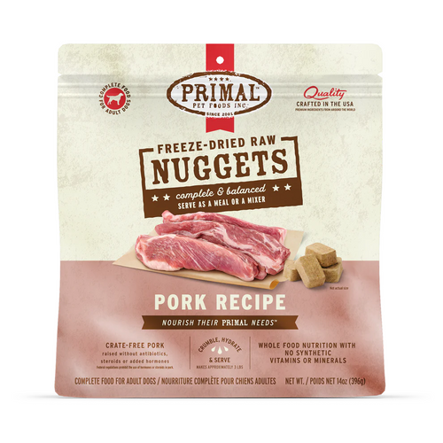 Primal Canine Freeze-Dried Raw Nuggets Pork Recipe