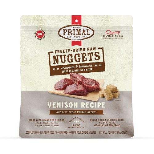 Primal Canine Freeze-Dried Raw Nuggets Venison Recipe