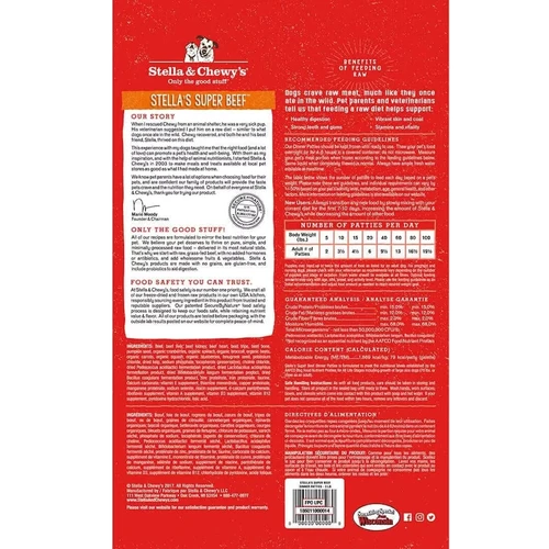Stella & Chewy's® Stella's Super Beef® Frozen Raw Dinner Patties
