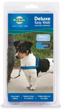 Pettorina Anti-Tiro PetSafe Easy Walk Per Cani, Regolabile Con Fibbie Quick-Snap, Attacco Frontale, Colorazioni Rosso/Blu O Nero/Argento