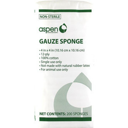 Aspen Gauze Sponge 12Ply - 4 X 4 in 200 ct